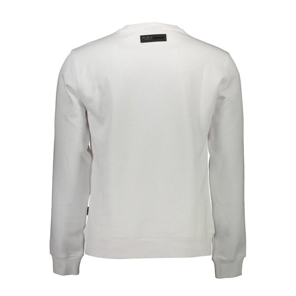Plein Sport Bianco Cotton Mens Sweatshirt