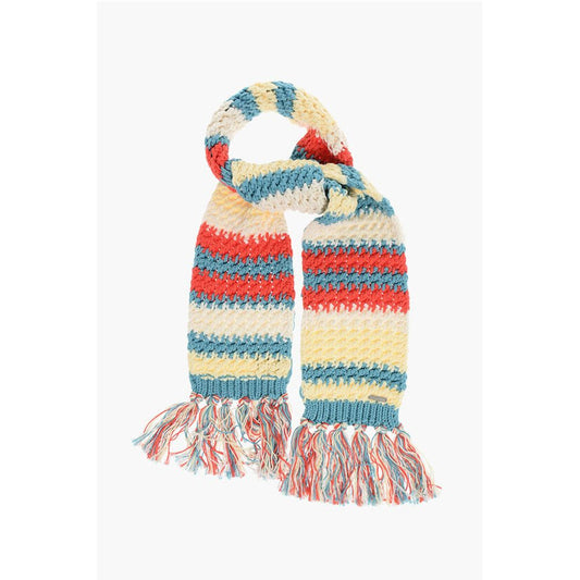 Cotton Scarf with Fringed Hems