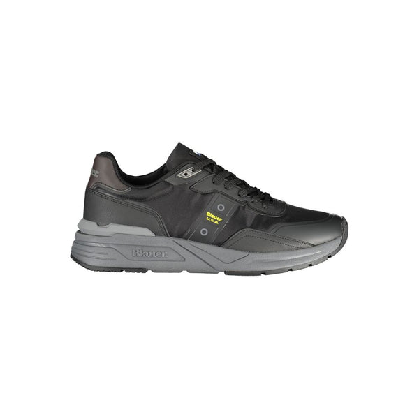 Blauer Black Polyurethane Men Sneaker