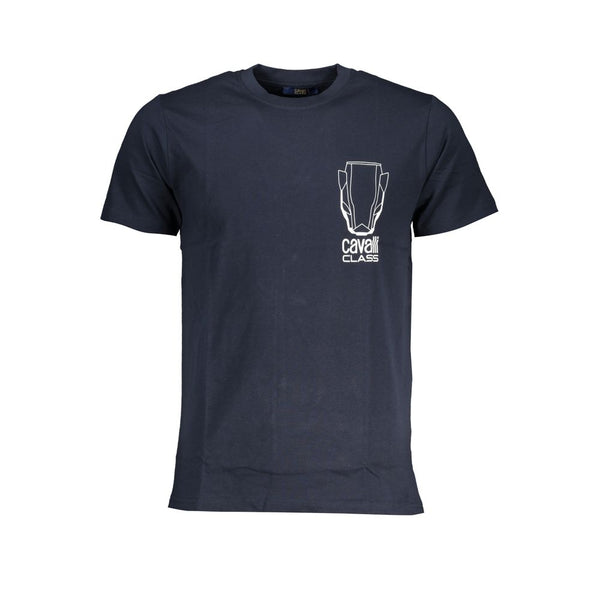 Cavalli Class Blu Cotton Men T-Shirt