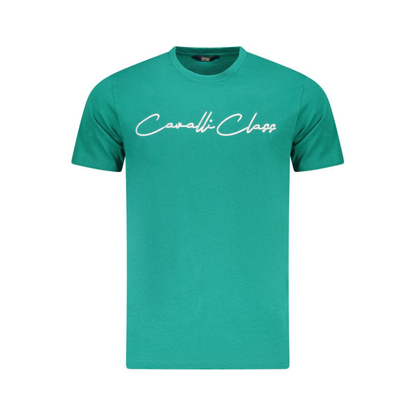 Cavalli Class Verde Cotton Men T-Shirt