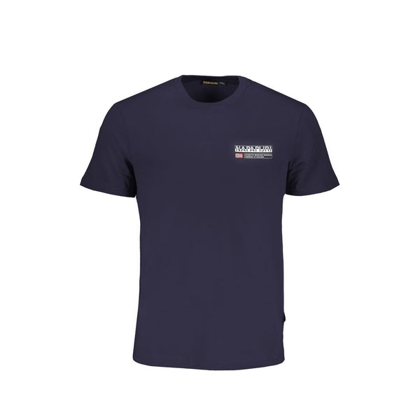 Napapijri Blue Organic Cotton Men T-Shirt