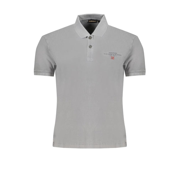 Napapijri Brown Cotton Men Polo Shirt