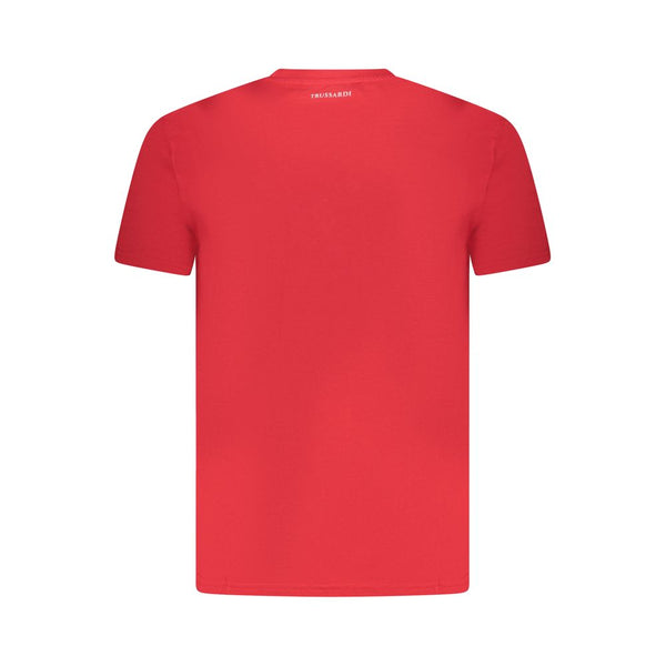 Trussardi Rosso Cotton Men T-Shirt