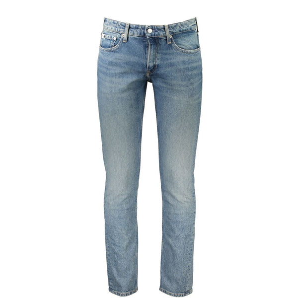 Calvin Klein Blu Cotton Men's Slim Jeans