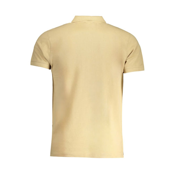 Cavalli Class Beige Cotton Men Polo-Shirt