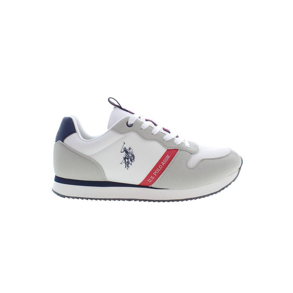 U.S. POLO ASSN. White Polyester Men's Sneaker