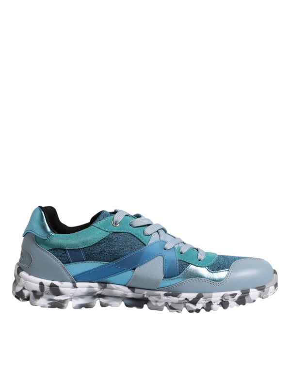Dolce & Gabbana Multicolor Lace Up Low Top Men Sneakers Shoes