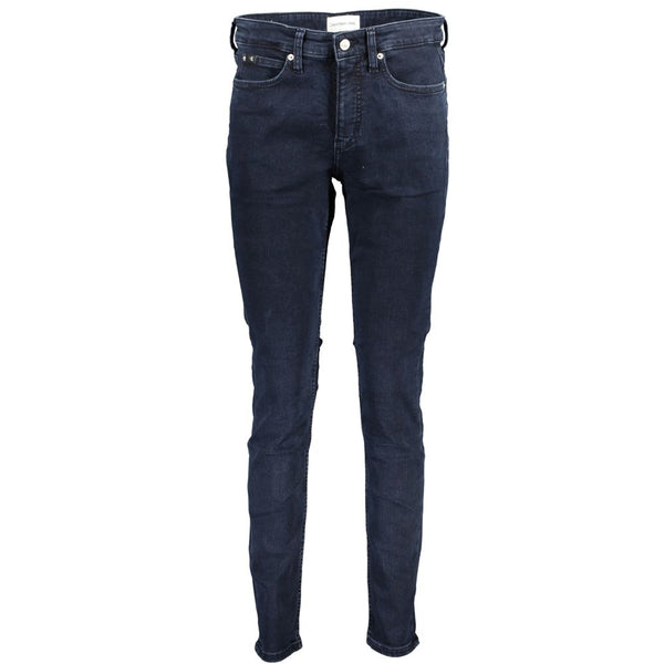 Calvin Klein Blue Cotton Women Skinny Jean