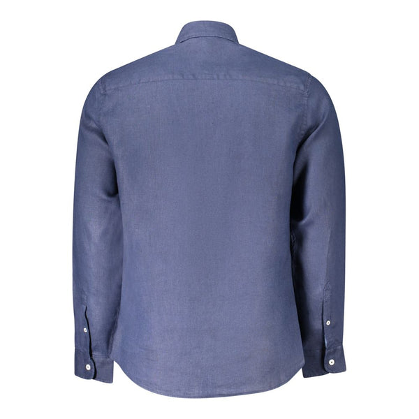 North Sails Blu Linen Men Shirt