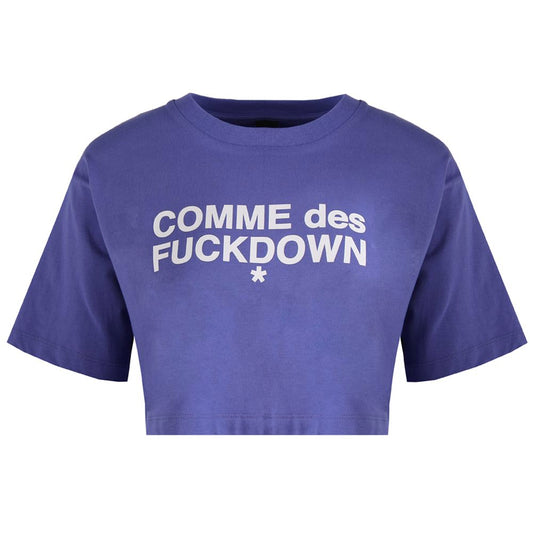 Comme Des Fuckdown Purple Cotton Tops & T-Shirt