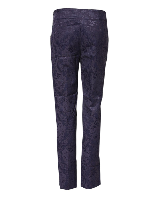 BENCIVENGA Purple Jacquard High Waisted Pants
