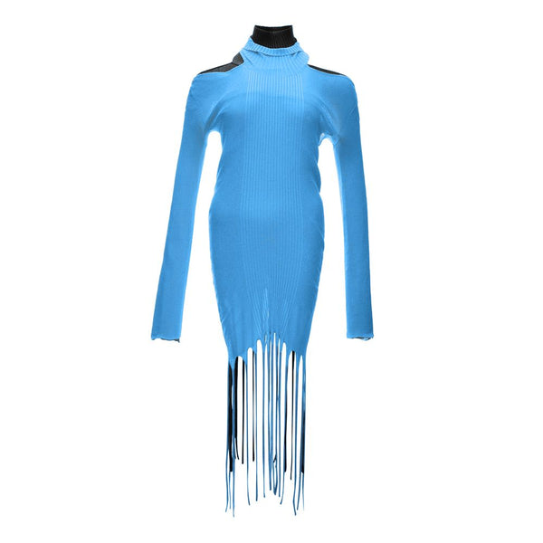 Bottega Veneta Blue Cotton Casual Dress