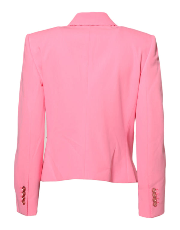 Dolce & Gabbana Pink Double Breasted Women Coat Jacket