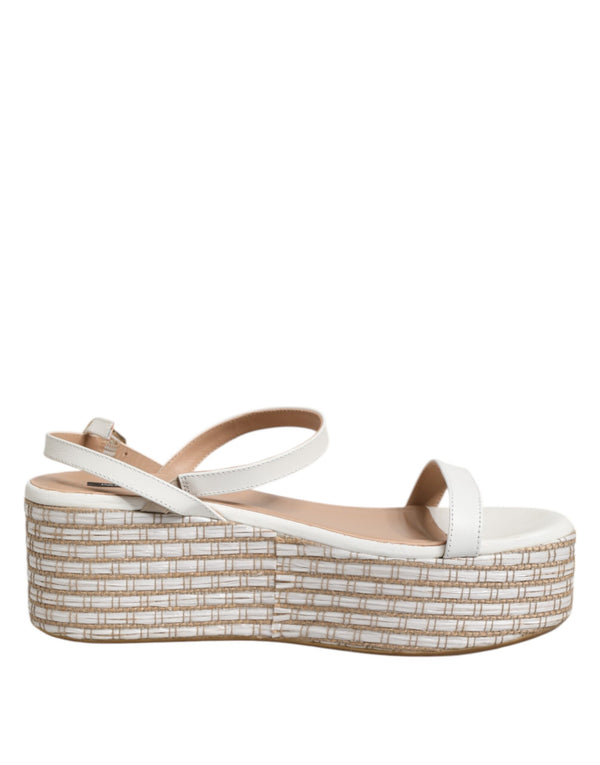 Patrizia Pepe White Espadrilles Ankle Strap Sandals Shoes