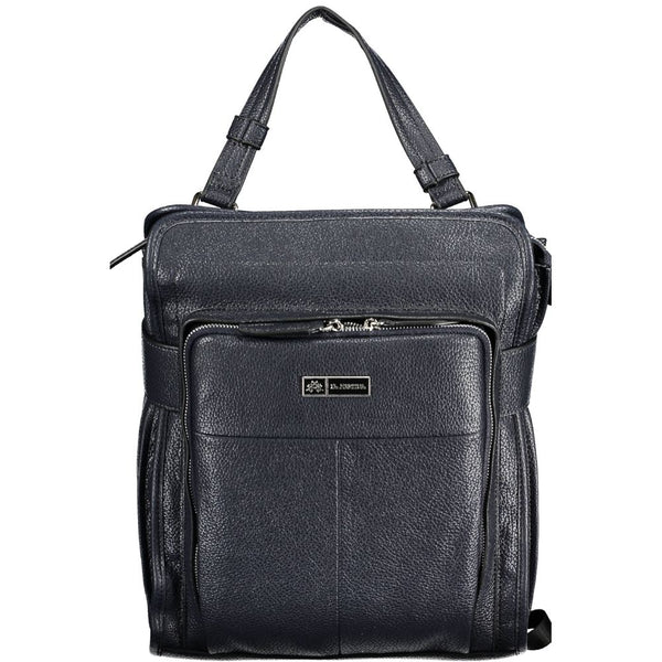 La Martina Blue Polyurethane Women Backpack