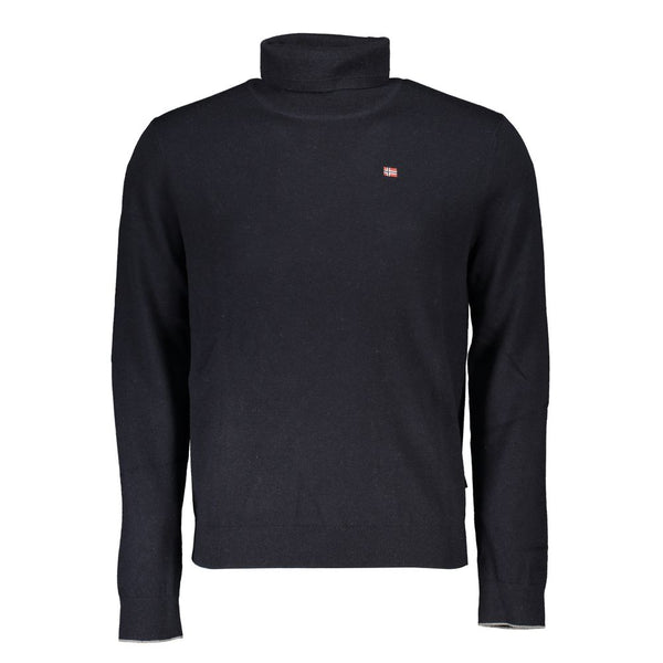 Napapijri Black Tessuto Mens Sweater High Neck