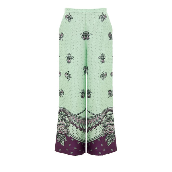 Gucci Green Silk Casual Pants