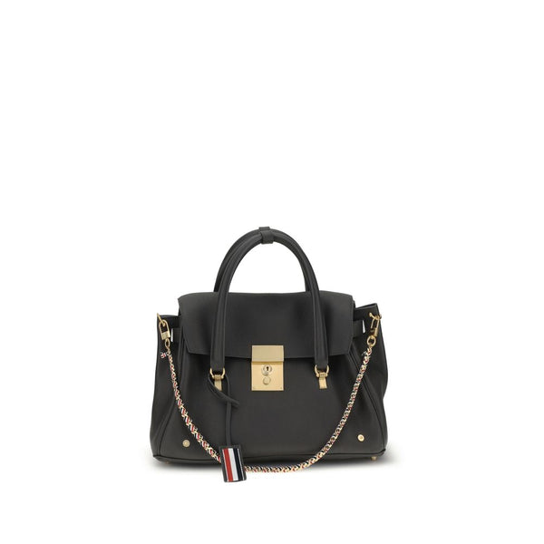 Thom Browne Gray Calf Leather Bos Taurus Handbag