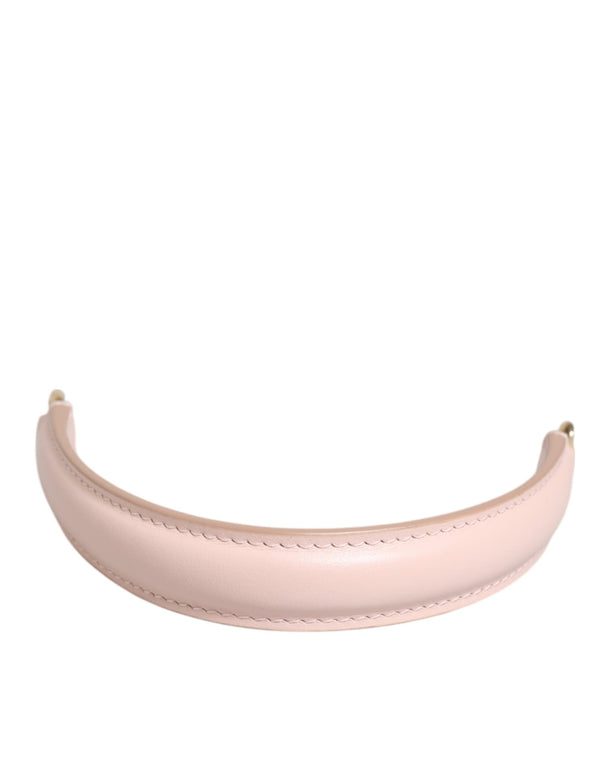 Dolce & Gabbana Strap Pink Leather Gold Tone Big Bag Handle Shoulder Strap