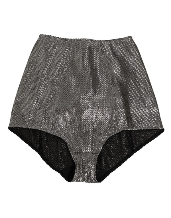 Dolce & Gabbana Gray Silk Stretch Slip Girdle Panty Underwear