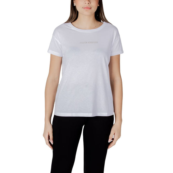 Armani Exchange White Cotton T-Shirt