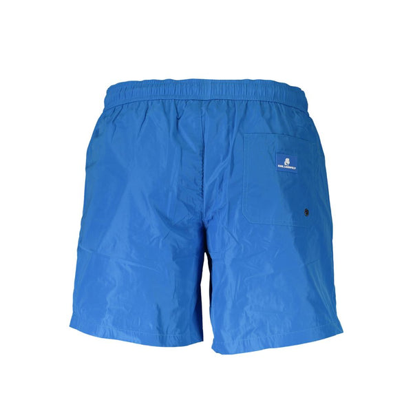 Karl Lagerfeld Azzurro Polyester Men Swim Boxer
