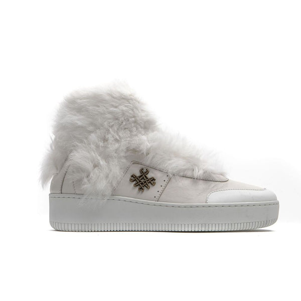 Mr&Mrs Italy White Cotton Women Sneaker