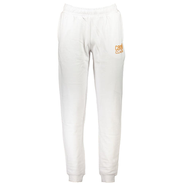 Cavalli Class Bianco Cotton Men Hoodie