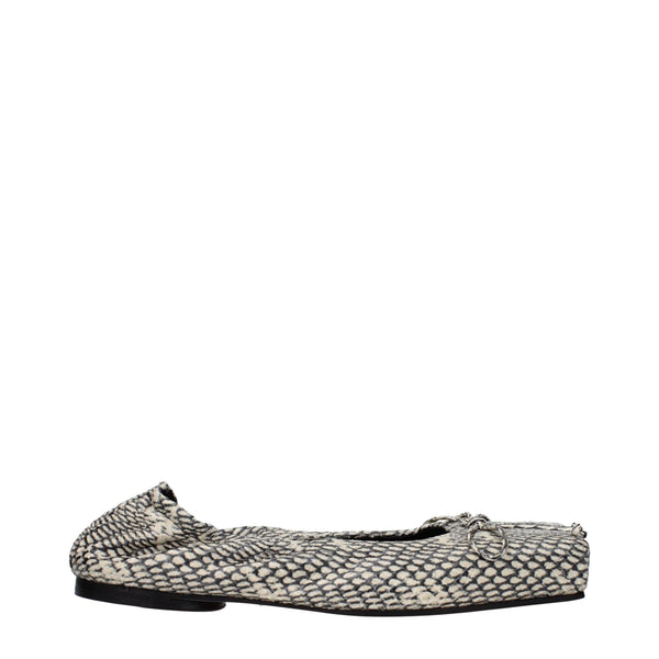 Jacquemus Beige Leather Ballet Flats