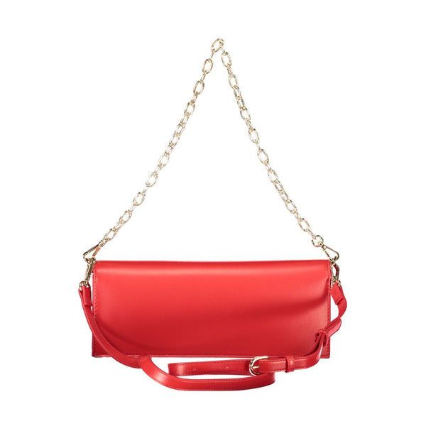 Mario Valentino Rosso Polyurethane Women's Shoulder Bag
