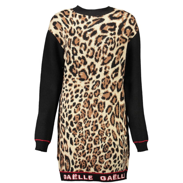Gaelle Paris Beige Wool Women Dress
