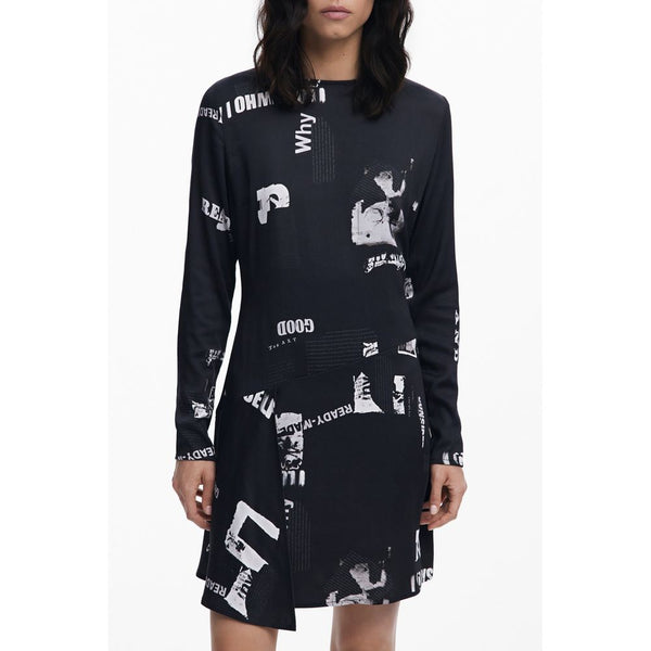 Desigual Nero Viscosa Women Dress