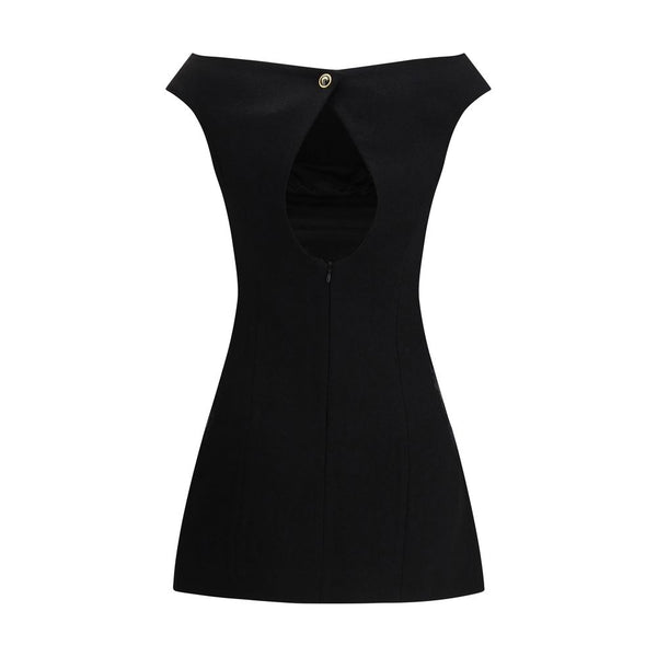 Marine Serre Black Wool Casual Dress