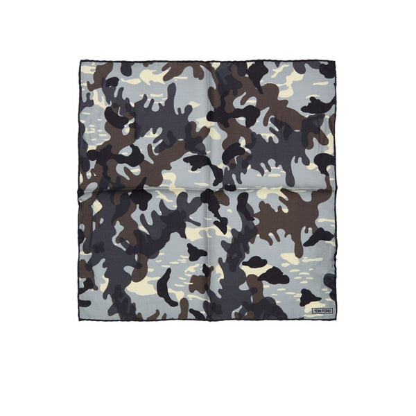 Tom Ford Gray Silk Pocket Square