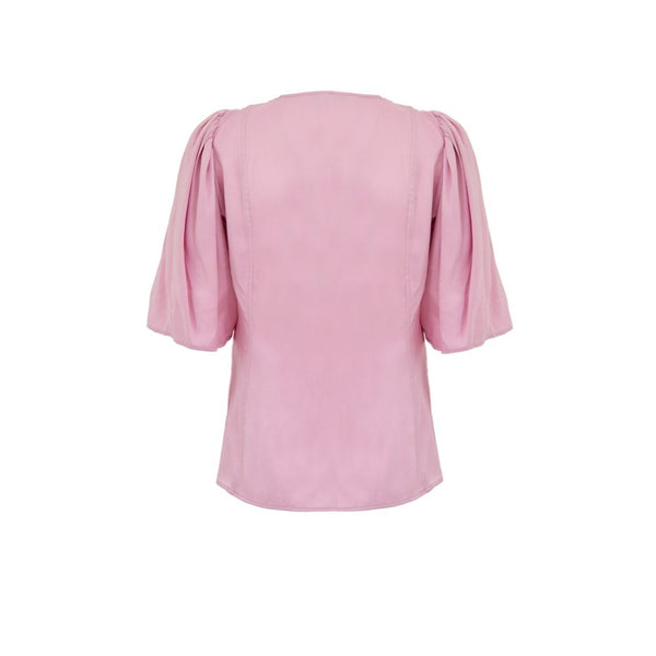 Ganni Pink Satin Tank Tops