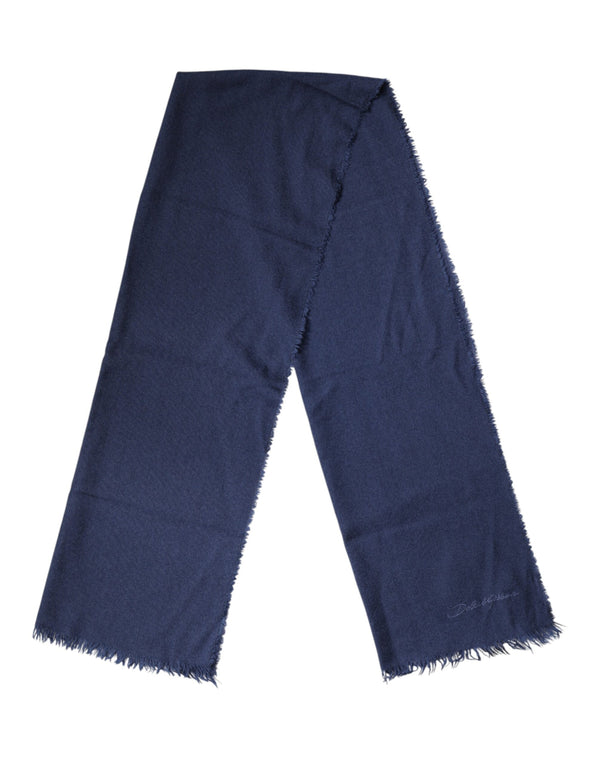 Dolce & Gabbana Scarf Blue Cashmere Neck Wrap Shawl Men