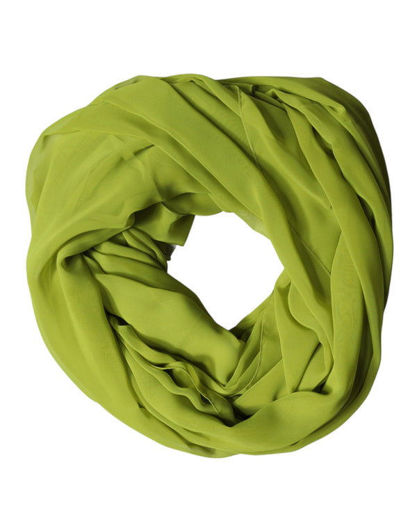 Dolce & Gabbana Green Polyester Stole Neck Wrap Shawl  Scarf