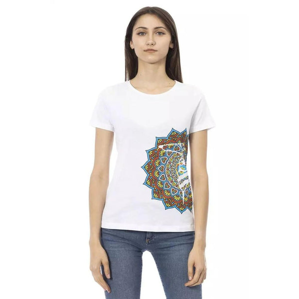 Trussardi Action White Cotton Tank Tops
