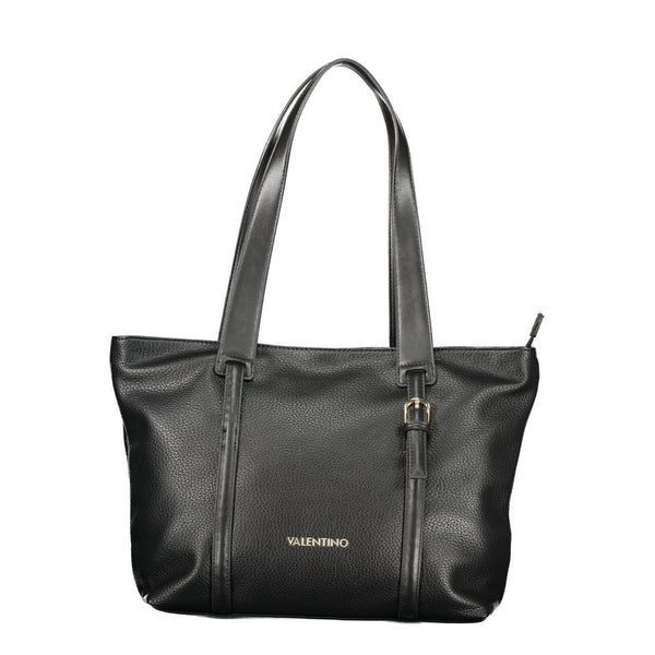 Mario Valentino Black Polyurethane Women's Bag for Sophisticated Accessorizing