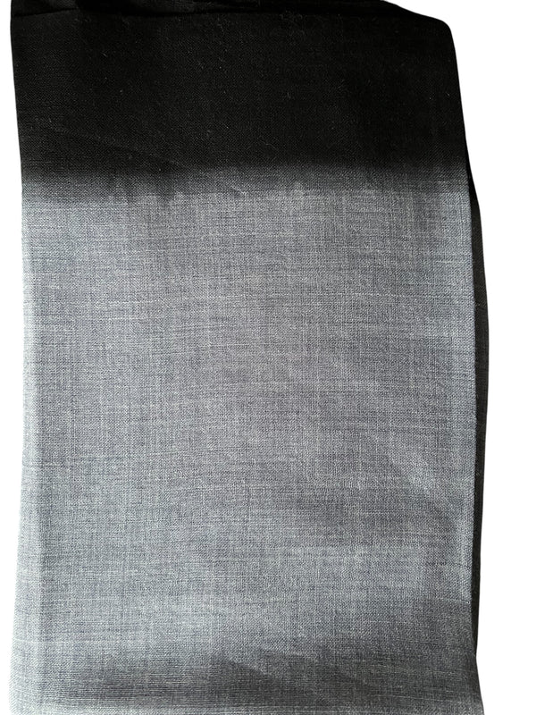 THE GRAY CRAB Gray with Black Border Ombre- Silk Wool - Scarf