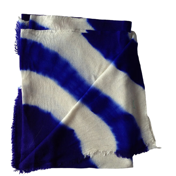 Blue & White Gauze  - Scarf