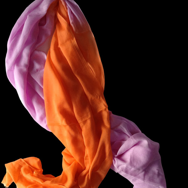 Lavender & Orange Ombre Linen - Scarf