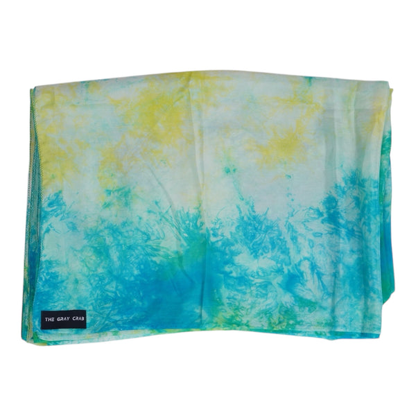 THE GRAY CRAB Ocean Mist Hand-Dyed Silk Scarf
