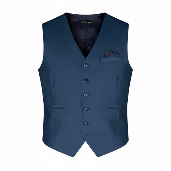 THE GRAY CRAB Midnight Blue Hue Silk Vest