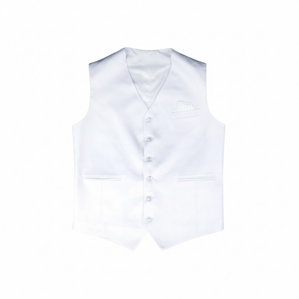 THE GRAY CRAB Ivory Hue Silk Vest
