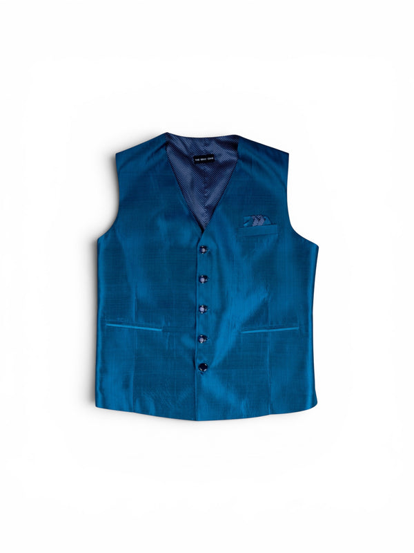 THE GRAY CRAB Regal Sapphire Silk Vest